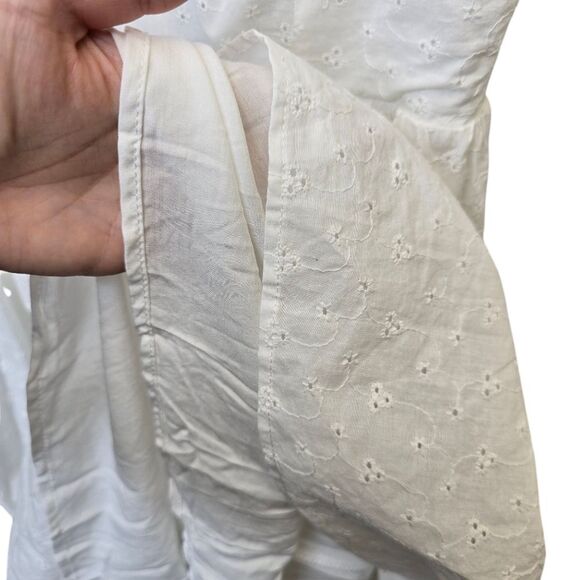 NWT Lulus Women's M Fairytale Feeling White Eyelet Tie-Strap Tiered Midi Dress - Picture 13 of 16